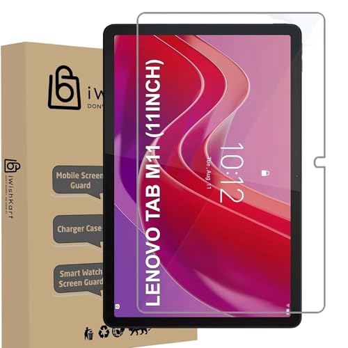 Image of Premium Compatible with Lenovo Tab M11 11 Inch Tempered Glass Screen Protector Guard Full Screen Coverage Edge to Edge with Easy Installation kit | Anti-Scratch & Smudge Proof | Tablet M 11