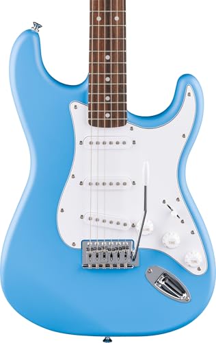 Fender Squier Stratocaster - California Blue Bundle with Frontman 10G Amplifier, Gig Bag, Strap, Instrument Cable, Picks, and Austin Bazaar Instructional DVD - Thumbnail 4