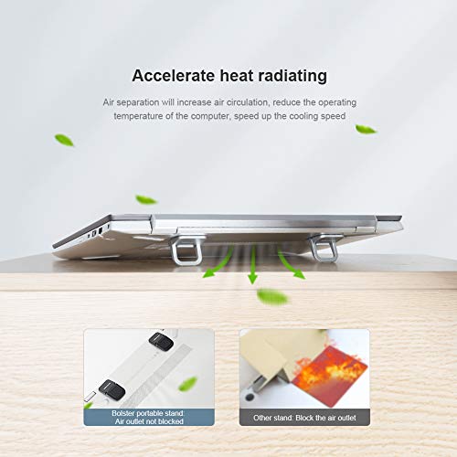 Image of Nillkin Bolster Portable Stand for Your Laptop /MacBook /Mobile Zinc Alloy Hard Heavy Duty Folding Movable Black Color