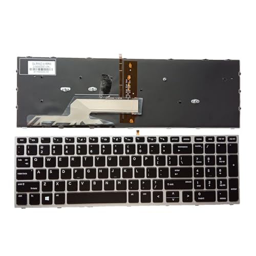 US�m�[�g�p�\�R���L�[�{�[�h�AHP�ƌ݊����AProBook�ƌ݊����A450 G5,455 G5,470 G5,650 G4 L01027-001 L01028-001(Silver US backlit)