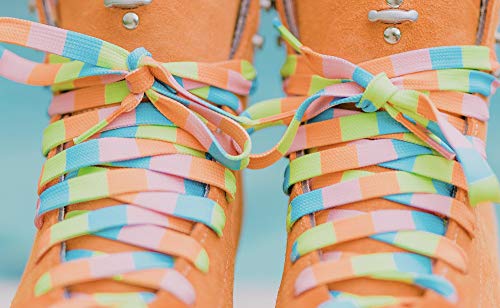 Image of Derby Laces Style Wide 10mm Waxed Lace for Roller Skates, Hockey Skates, Boots, and Regular Shoes