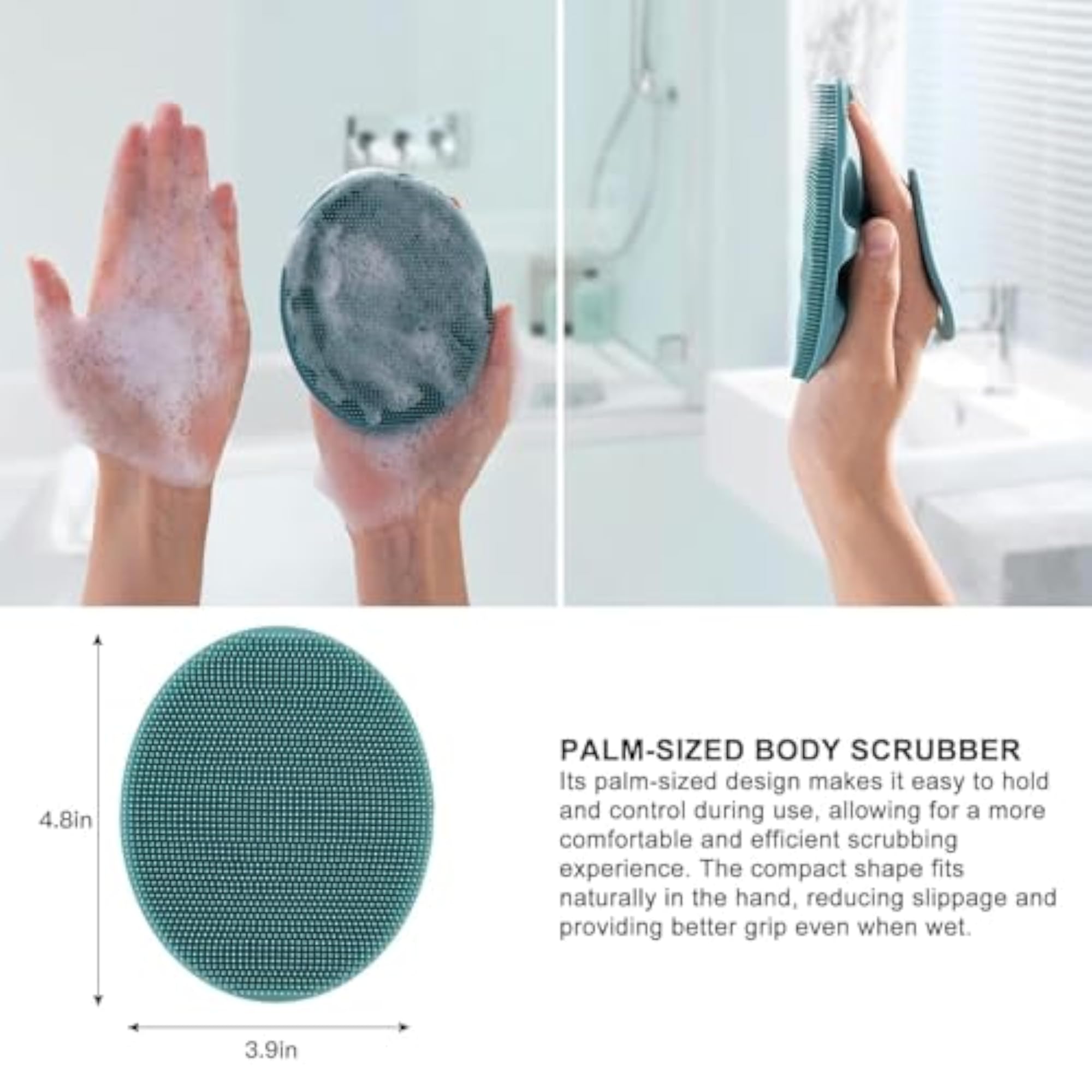 Soft Silicone Back Scrubber Long Handle Bath Brush