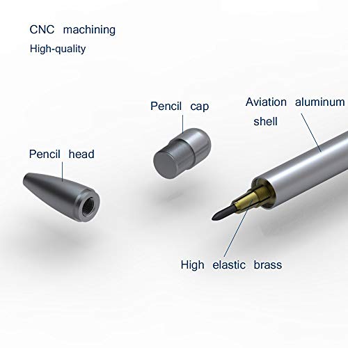 Wsd Mechanical Pencil,Drawing Pencils,Sketch Pencils,Magnetic Control Pencil,Pencil Refills Diameter2.0Mm, 2B Silver #TOP3