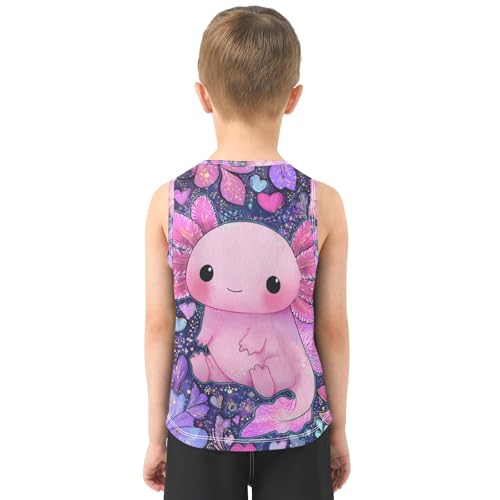 Boys' Tank Top Shirt Salamander Leaves Sleeveless T-Shirts3