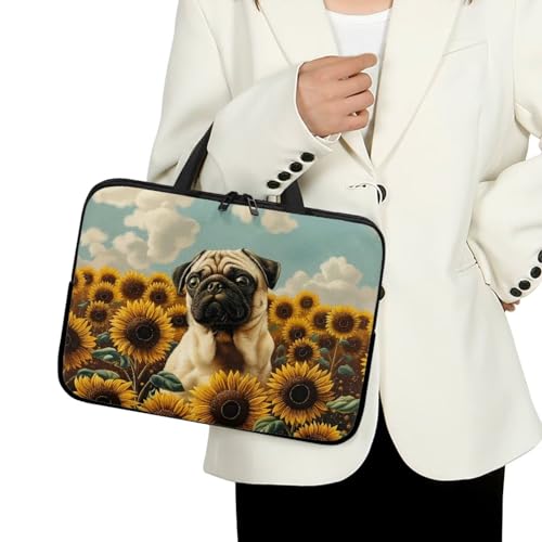 Funda para portátil ZIATUBLES 17 pulgadas con diseño floral miniatura 4