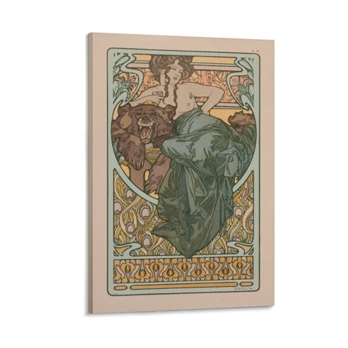 Poster Alphonse Mucha Plate 47 art nouveau pour décoration d'intérieur 40x60 cm