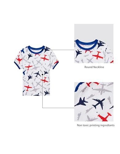 Image of KikizYe Boys Short Sleeve Pajamas Kids Summer Pjs Children Pajamas