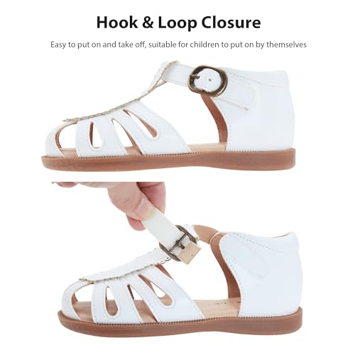 Toddler Girls Sandals Soft Closed Toe Princess Dress Flat Sandals Summer Shoes3