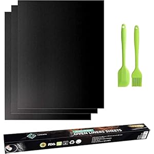 Oven Liner Sheet (3 Pack) – Large 50x40cm Reusable Non-Stick Heavy Duty Oven Protectors for The Bottom of Electric Gas…