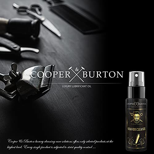 Scherkopfreiniger | Feinmechanikreiniger als Scherkopf Reinigungsspray für Haarschneidemaschine, Tierhaarentferner & Rasierer Trimmer | Rasierer Reiniger für Friseurbedarf von COOPER & BURTON 100 ML