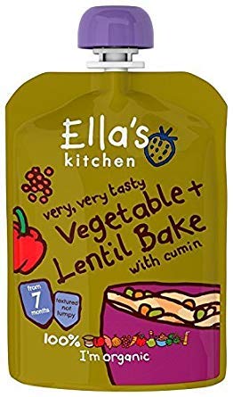Ella's Kitchen Very Very Tasty Vegetable Bake with Lentils Stage 2 From 7 Mths 130G