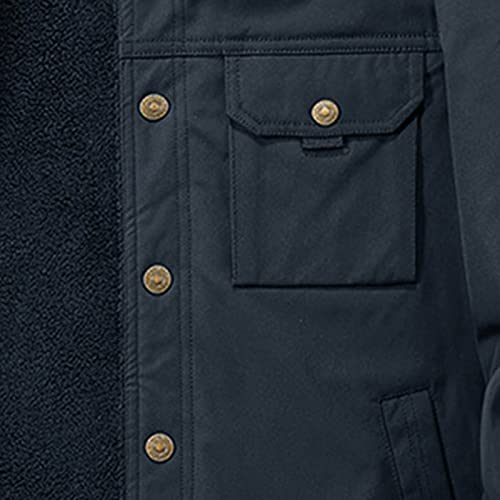 Casual Lapel Button Closure Chest Pocket Jacket Long Sleeve Hooded Blazer Side Button Pockets Winter Cropped Work Clothes4