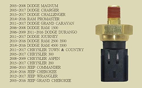 Image showing compatibility list for SEINECA Engine Oil Pressure Sensor