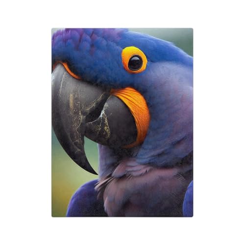 Hyacinth Macaw Plush Velveteen Microfiber Blanket – Cozy Comfort for Adult Nature Lovers