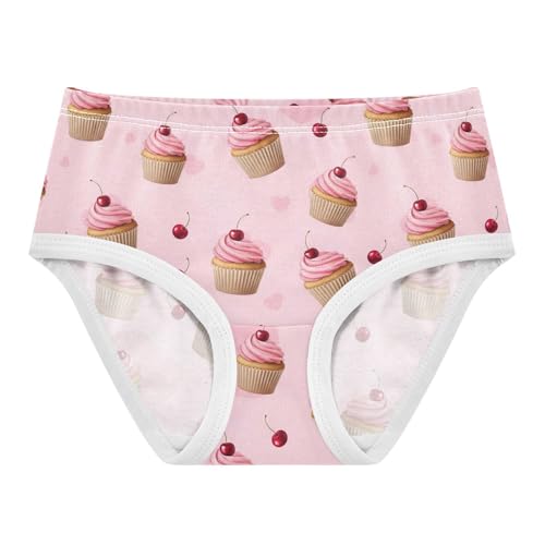 Cute Pink Cupcakes Cherry Girls Underwear Toddler 2t Cotton Girl Panties Cute Animal Kids Briefs Undies