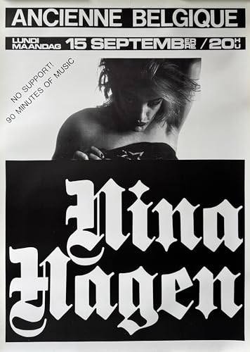 Grande affiche Nina Hagen Concert Belgique 1980 impression haute définition 70x98