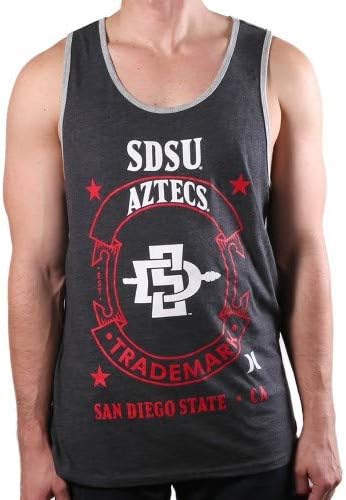 College Tanks Hurley San Diego State University Aztecs Men's Black Tank Top
