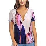 Yoasobi (ヨアソビ) 成员：幾田りら (Ikura)、Ayase(2) 女性用深v半袖セクシースレンダーボディ