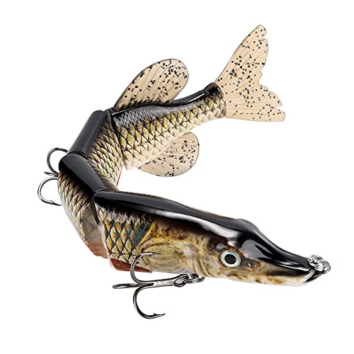 10in Large Topwater Multi Jointed Fishing Lures Bait,4 Segment Big Giant Floating Fishing Bass Lures,Crankbaits Swimbaits with Treble Hook (10IN4J-02) by PDXGGB - Image 3