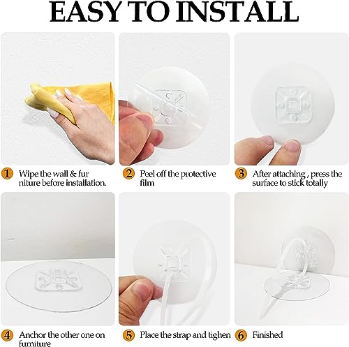 image for Utook Furniture Anchors No Drill Upgraded Furniture Straps for Baby Pr