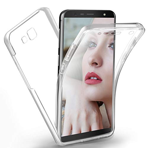 HongMan Coque 360 Degré Compatible avec Huawei Y6 2018 Etui Housse, Protection intégrale Transparent Avant + Arrière en Rigide, Case Cover Tactile - Antichoc Anti-Rayures Cover