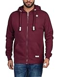 riverso Sweatjacke Herren mit Kapuze Reißverschluss Regular Fit RIVNoah Kapuzenjacke Hoodie Kapuzenpullover Rot 3XL, Größe:3XL, Farbe:Port Red (15400)