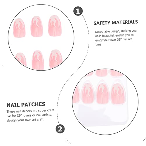 Beaupretty 240 Peças unhas postiças removíveis unhas gel manicure pressione a falsa prensa caixão na