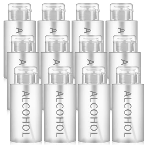 Image of Layhit 12 Pcs 10 Oz / 300 ml Alcohol Pump Dispenser Bottles, Push Down