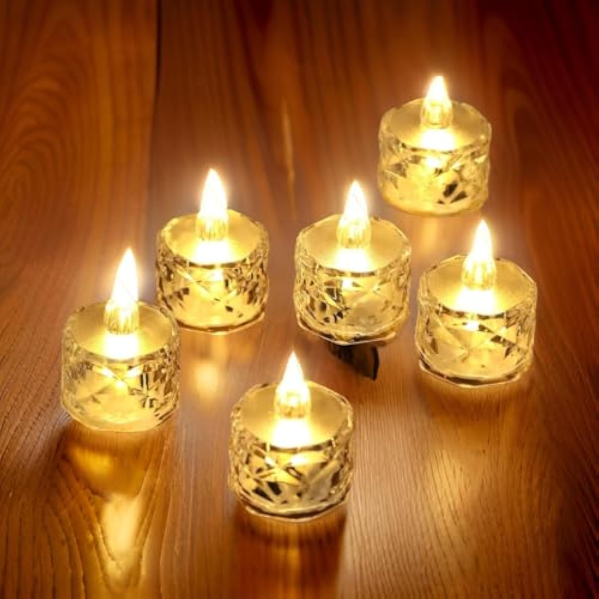 20 Pcs Flameless Decorative Crystal Candles, LED Tea Light Gift Set