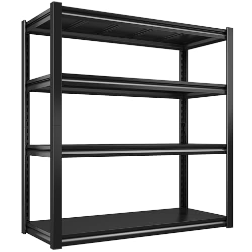 Raybee 40" W Garage Shelving 4 Tier Storage Shelves Heavy Duty Shelving 2000 LBS Adjustable Metal Shelves for Garage,Basement, Warehouse, 40" W x19 D x57 H