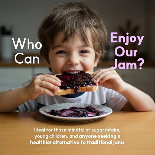 My Normal No Sugar Blueberry Jam Diabetic-Friendly, Blueberry 55% Fruit Jelly with Allulose, Keto & Zero Sugar Jam - Only 4 Ingredients, No Artificial Additives (320g, 11.28 oz)