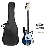 LALAHO Electric Bass Guitar, Full-Size 4 String Bass Guitars Beginner Kit with Gig Bag, Shoulder...