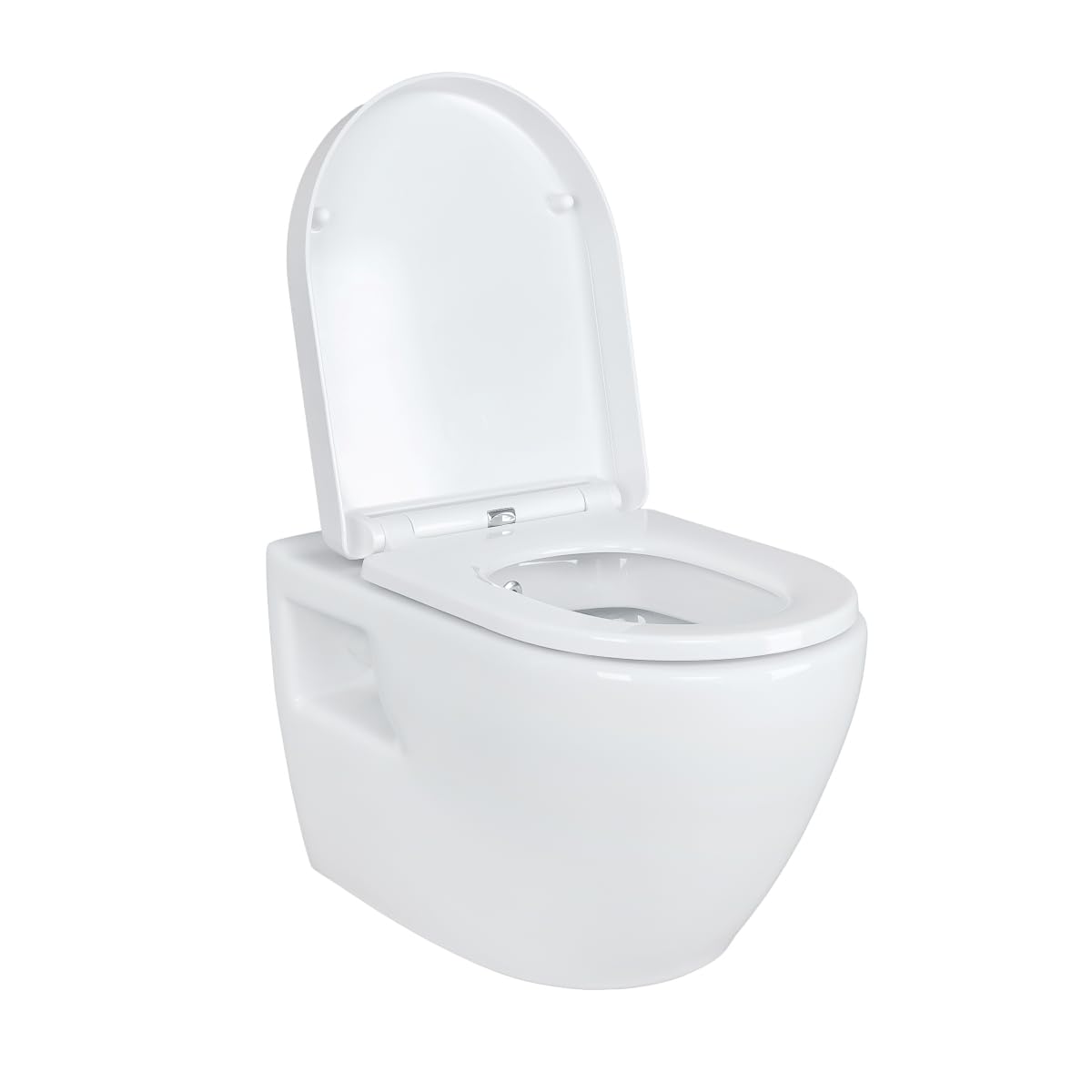Belvit Dusch WC Komplettset mit Bidetfunktion, Weiß | Vorwandelement 75-82 cm, Softclose Deckel, Unterputz Spülkasten und Drückerplatte, Hänge WC mit Bidet