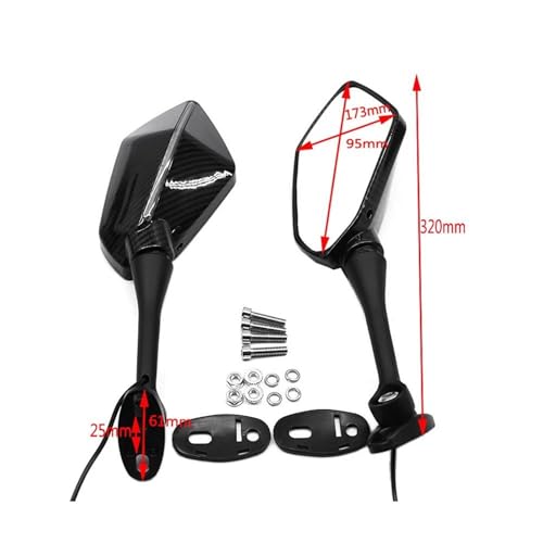 Espejos para Gsxr 600 K7 universales con luces de giro integradas 2