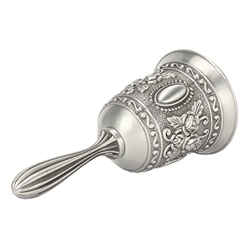 Jopwkuin Anel de mão, sino de mão de liga de zinco, som alto dentro bola estilo vintage prata para e