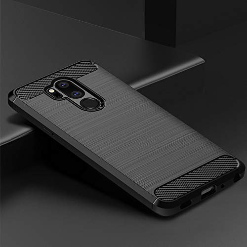 for LG G7 ThinQ Case,LG G7 Phone case,Slim Thin Soft Flexible TPU Rubber Gel Silicone Anti-Scratch Shockproof Carbon Fiber Protective Cases Cover for LG G7 ThinQ,Brushed Black