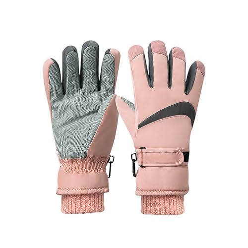 Guantes de esquí para mujer resistentes al viento y térmicos para nieve y ciclismo