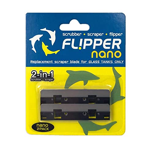 Fl!Pper Flipper Cleaner Float - 2-In-1 Floating Magnetic Aquarium Glass Cleaner & Flipper Nano Aquarium Scraper Replacement Blades #TOP2