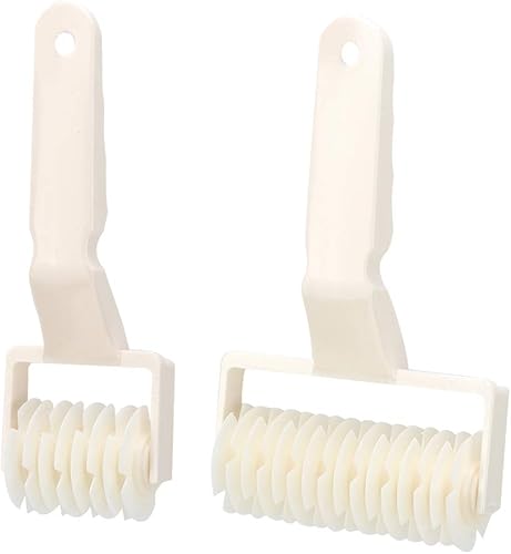 Cortador de rodillos de celosía, dos tamaños para tarta, pizza, galletas, masa, celosía, herramientas de pastelería para el hogar (S + grande)