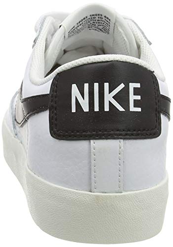 Nike Blazer Low Leather, Buty do koszykówki męskie, Biały biały czarny Sail, 39 EU