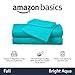 Amazon Basics Kid's Breathable Soft Microfiber 4-Piece Sheet Set, Easy-Wash, Full, Bright Aqua, Solid