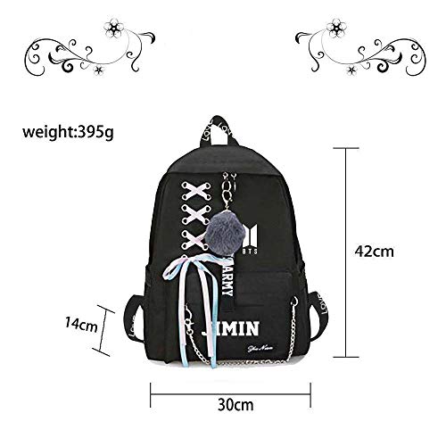 SKEIDO 2019 Fashion BTS Backpack School Bags for Teenage Girls Travel Shoulder Backpack Bags Canvas Print BTS Rucksack Laptop Backpack