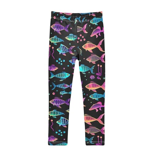 Kids High Waist Colorful Fish Leggings for Toddler Girls 4T 202b2884