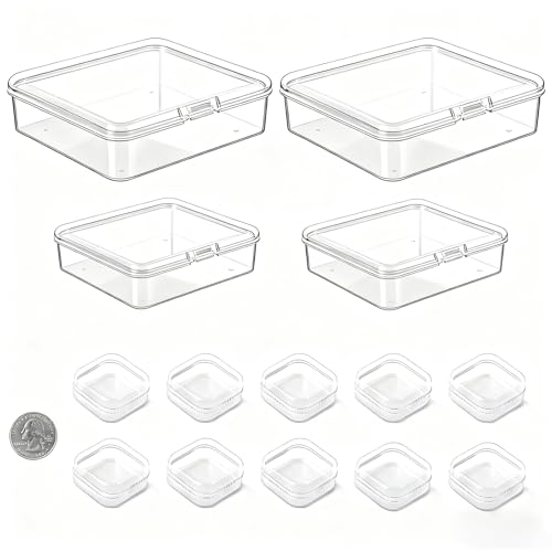 Aitoper 14 PCS Clear Plastic Small Storage Containers with Lids,