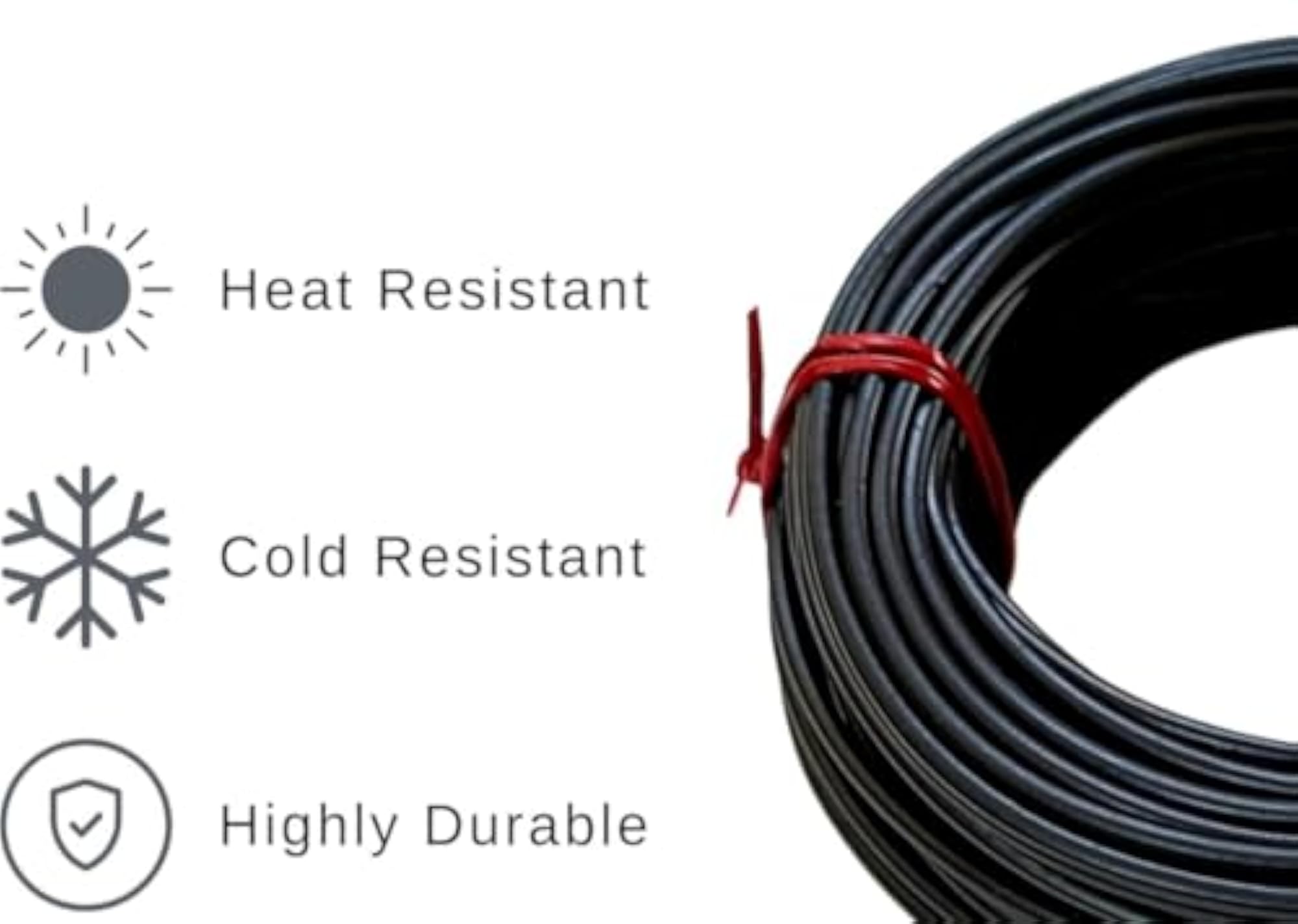 KABFLEX PVC Coated GI Wire for Drying Clothes, Black, 50 Meter