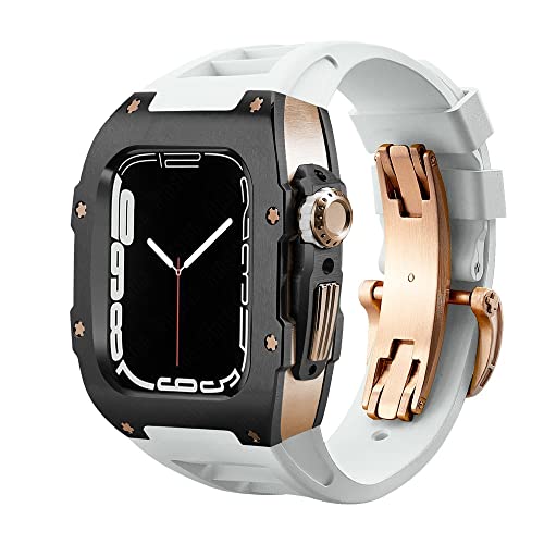 Bracelet Apple Watch 8 45 mm en acier et carbone pour le bureau