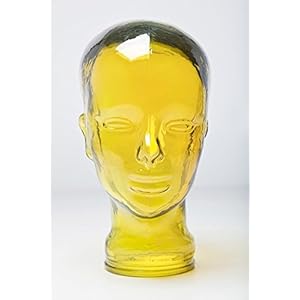 Kare Decoratieve kop glas in verschillende kleuren, kleur: geel