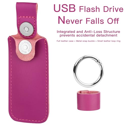 Étui de protection pour clés USB anti-rayures en cuir microfibre - 2