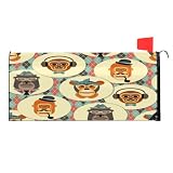 Housse de boîte aux lettres magnétique pour décoration de jardin ou de jardin Motif animaux de singe 64 x 50 cm