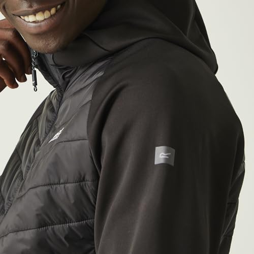 Regatta Herren Padded Hooded Soft Shell Jacket Gefütterter Mantel, Schwarz, 56 EU